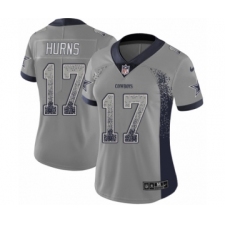 Women's Nike Dallas Cowboys #17 Allen Hurns Limited Gray Rush Drift Fashion NFL Jersey