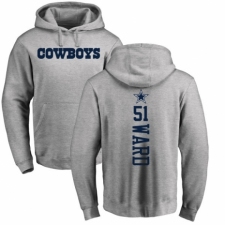 NFL Nike Dallas Cowboys #51 Jihad Ward Ash Backer Pullover Hoodie