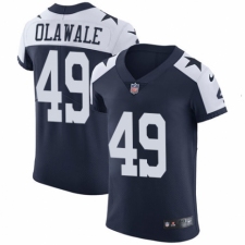 Men's Nike Dallas Cowboys #49 Jamize Olawale Navy Blue Alternate Vapor Untouchable Elite Player NFL Jersey