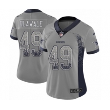 Women's Nike Dallas Cowboys #49 Jamize Olawale Limited Gray Rush Drift Fashion NFL Jersey