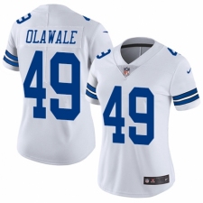 Women's Nike Dallas Cowboys #49 Jamize Olawale White Vapor Untouchable Elite Player NFL Jersey