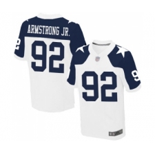 Men's Dallas Cowboys #92 Dorance Armstrong Jr. Elite White Throwback Alternate Football Jersey