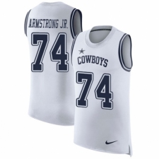 Men's Nike Dallas Cowboys #74 Dorance Armstrong Jr. White Rush Player Name & Number Tank Top NFL Jersey