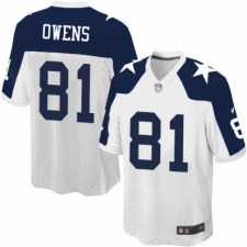 Men's Nike Dallas Cowboys #81 Terrell Owens Game White Throwback Alternate NFL Jersey