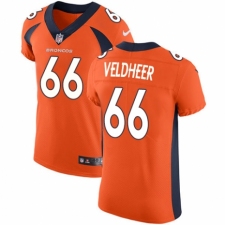 Men's Nike Denver Broncos #66 Jared Veldheer Orange Team Color Vapor Untouchable Elite Player NFL Jersey