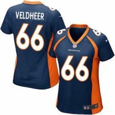 Women's Nike Denver Broncos #66 Jared Veldheer Game Navy Blue Alternate NFL Jersey