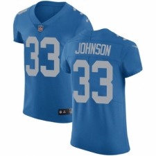 Men's Nike Detroit Lions #33 Kerryon Johnson Blue Alternate Vapor Untouchable Elite Player NFL Jersey