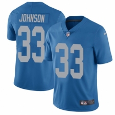 Youth Nike Detroit Lions #33 Kerryon Johnson Blue Alternate Vapor Untouchable Limited Player NFL Jersey
