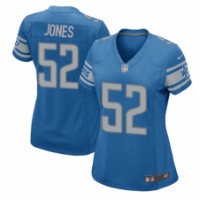 Women's Nike Detroit Lions #52 Christian Jones Game Blue Team Color NFL Jersey