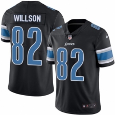 Men's Nike Detroit Lions #82 Luke Willson Elite Black Rush Vapor Untouchable NFL Jersey