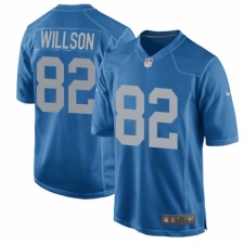 Men's Nike Detroit Lions #82 Luke Willson Game Blue Alternate NFL Jersey