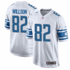 Men's Nike Detroit Lions #82 Luke Willson Game White NFL Jersey