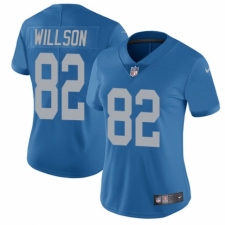 Women's Nike Detroit Lions #82 Luke Willson Blue Alternate Vapor Untouchable Limited Player NFL Jersey