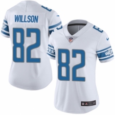 Women's Nike Detroit Lions #82 Luke Willson White Vapor Untouchable Elite Player NFL Jersey