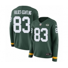 Women's Nike Green Bay Packers #83 Marquez Valdes-Scantling Limited Green Therma Long Sleeve NFL Jersey