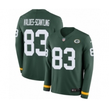 Youth Nike Green Bay Packers #83 Marquez Valdes-Scantling Limited Green Therma Long Sleeve NFL Jersey