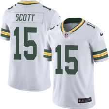 Men's Nike Green Bay Packers #15 JK Scott White Vapor Untouchable Limited Player NFL Jersey