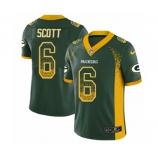 Men's Nike Green Bay Packers #6 JK Scott Limited Green Rush Drift Fashion NFL Jersey