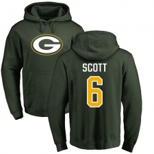 NFL Nike Green Bay Packers #6 JK Scott Green Name & Number Logo Pullover Hoodie