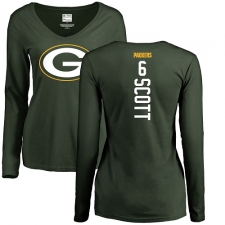 NFL Women's Nike Green Bay Packers #6 JK Scott Green Backer Long Sleeve T-Shirt