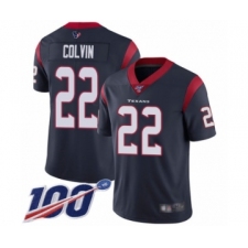 Men's Houston Texans #22 Aaron Colvin Navy Blue Team Color Vapor Untouchable Limited Player 100th Season Football Jersey