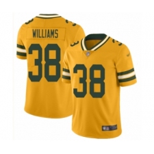 Women's Green Bay Packers #38 Tramon Williams Limited Gold Inverted Legend Football Jersey