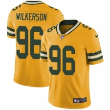 Men's Nike Green Bay Packers #96 Muhammad Wilkerson Elite Gold Rush Vapor Untouchable NFL Jersey