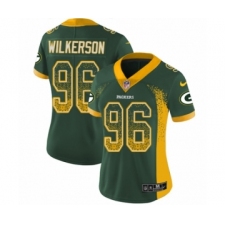 Women's Nike Green Bay Packers #96 Muhammad Wilkerson Limited Green Rush Drift Fashion NFL Jersey