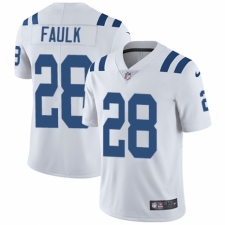 Youth Nike Indianapolis Colts #28 Marshall Faulk White Vapor Untouchable Limited Player NFL Jersey
