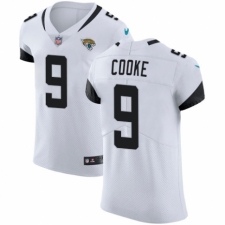 Men's Nike Jacksonville Jaguars #9 Logan Cooke White Vapor Untouchable Elite Player NFL Jersey