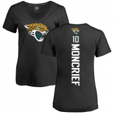 NFL Women's Nike Jacksonville Jaguars #10 Donte Moncrief Black Backer V-Neck T-Shirt
