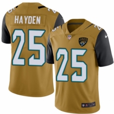 Men's Nike Jacksonville Jaguars #25 D.J. Hayden Limited Gold Rush Vapor Untouchable NFL Jersey