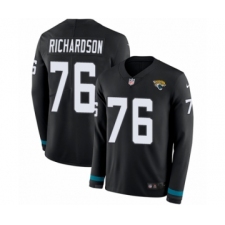 Men's Nike Jacksonville Jaguars #76 Will Richardson Limited Black Therma Long Sleeve NFL Jersey