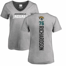 NFL Women's Nike Jacksonville Jaguars #76 Will Richardson Ash Backer T-Shirt