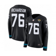 Women's Nike Jacksonville Jaguars #76 Will Richardson Limited Black Therma Long Sleeve NFL Jersey