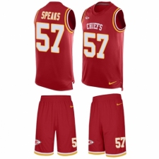 Men's Nike Kansas City Chiefs #57 Breeland Speaks Limited Red Tank Top Suit NFL Jersey