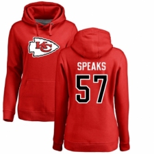NFL Women's Nike Kansas City Chiefs #57 Breeland Speaks Red Name & Number Logo Pullover Hoodie