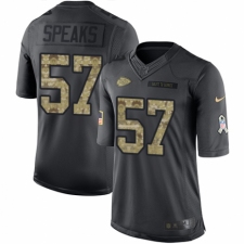 Youth Nike Kansas City Chiefs #57 Breeland Speaks Limited Black 2016 Salute to Service NFL Jersey
