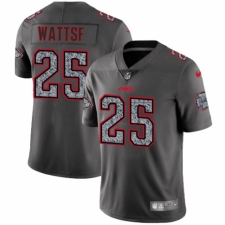 Men's Nike Kansas City Chiefs #25 Armani Watts Gray Static Vapor Untouchable Limited NFL Jersey