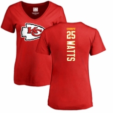 NFL Women's Nike Kansas City Chiefs #25 Armani Watts Red Backer T-Shirt