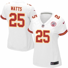 Women's Nike Kansas City Chiefs #25 Armani Watts Game White NFL Jersey