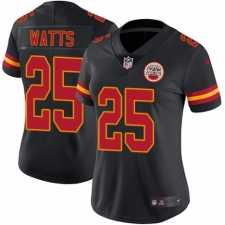 Women's Nike Kansas City Chiefs #25 Armani Watts Limited Black Rush Vapor Untouchable NFL Jersey