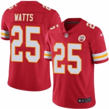 Youth Nike Kansas City Chiefs #25 Armani Watts Red Team Color Vapor Untouchable Limited Player NFL Jersey