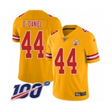 Men's Kansas City Chiefs #44 Dorian O'Daniel Limited Gold Inverted Legend 100th Season Football Jersey
