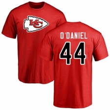 NFL Nike Kansas City Chiefs #44 Dorian O'Daniel Red Name & Number Logo T-Shirt