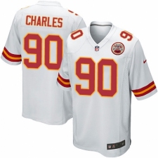 Men's Nike Kansas City Chiefs #90 Stefan Charles Game White NFL Jersey