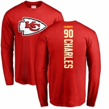NFL Nike Kansas City Chiefs #90 Stefan Charles Red Backer Long Sleeve T-Shirt