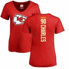 NFL Women's Nike Kansas City Chiefs #90 Stefan Charles Red Backer T-Shirt