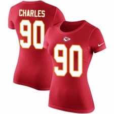 NFL Women's Nike Kansas City Chiefs #90 Stefan Charles Red Rush Pride Name & Number T-Shirt