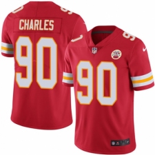 Youth Nike Kansas City Chiefs #90 Stefan Charles Red Team Color Vapor Untouchable Limited Player NFL Jersey